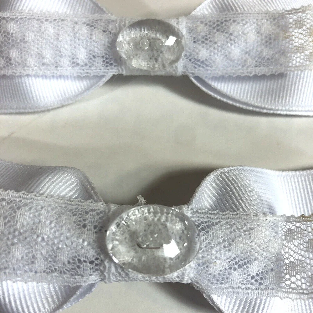 Hair Clip Barrette Lot Ribbon Bow - White and Red Plaid - Trendy New Coquette